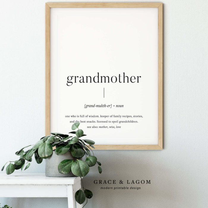Printable Wall Art | Grandmother Definition