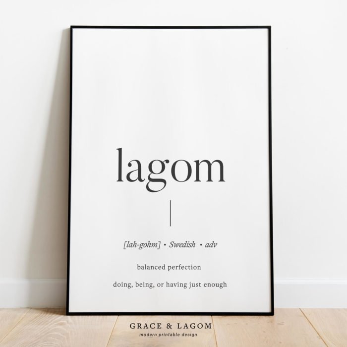 Printable Wall Art | Lagom Definition