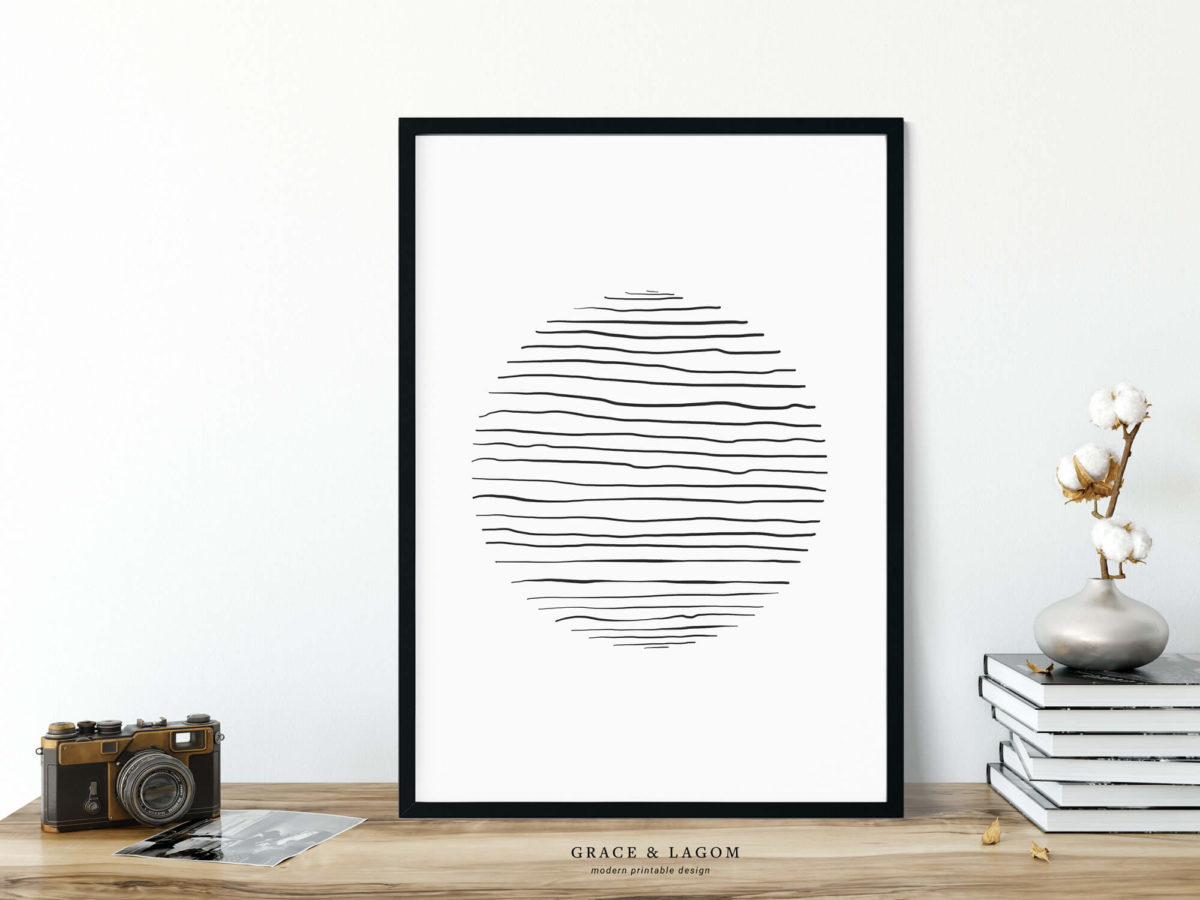 Line Art Circle Print