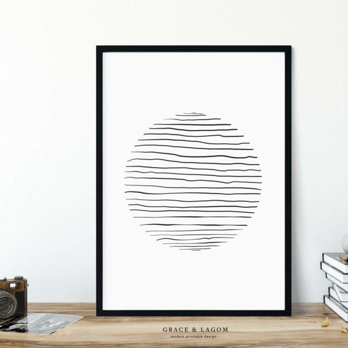 printable wall art | line art circle print