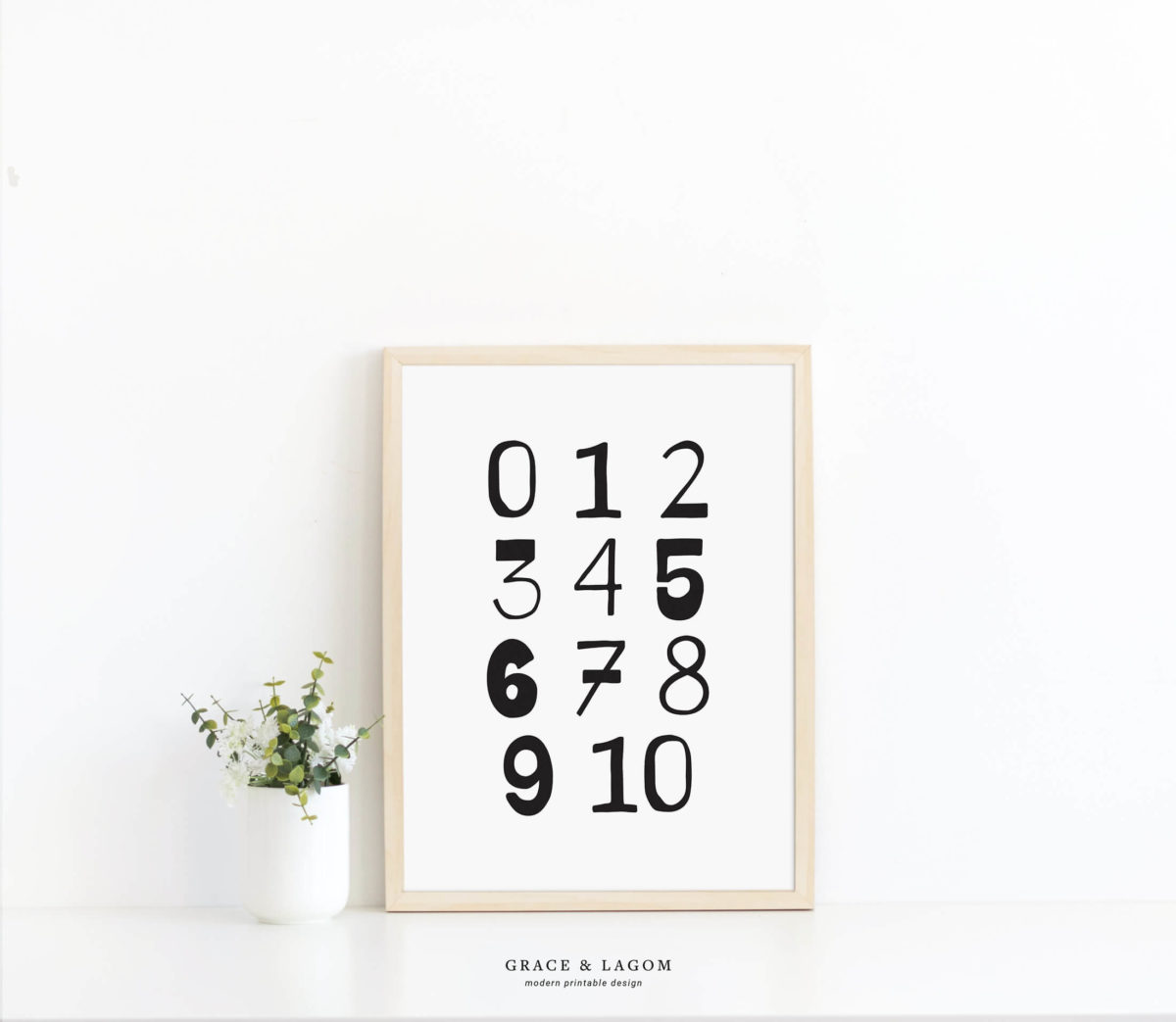 Alphabet and Numbers Art
