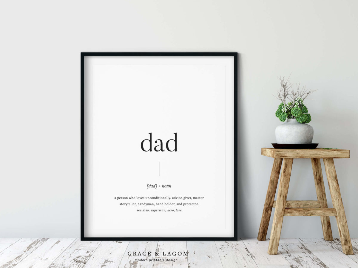 Dad Definition Print