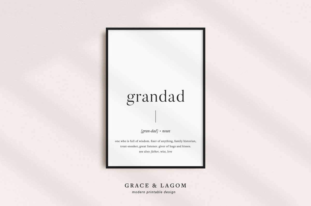 Grandad Definition Print