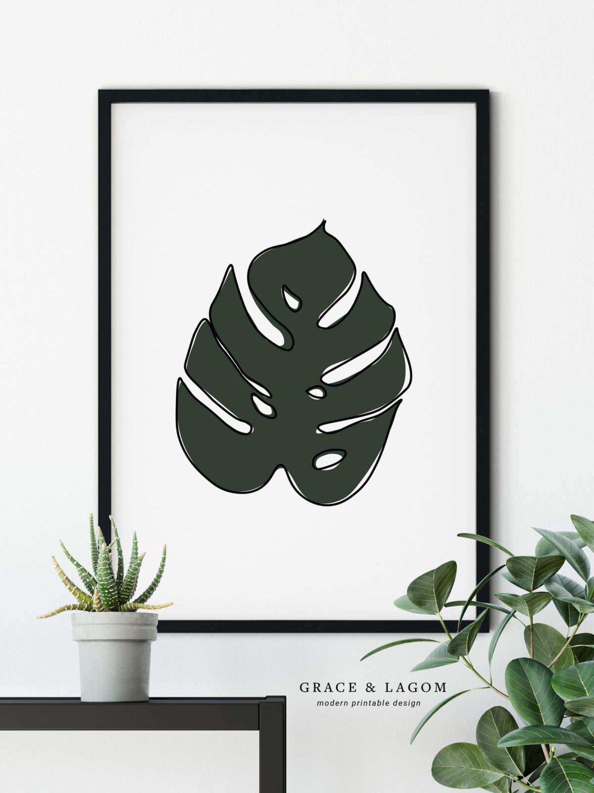 Monstera Leaf Print