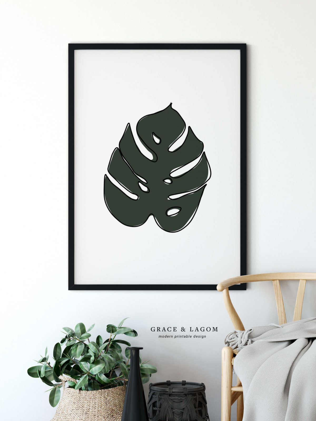 Monstera Leaf Print