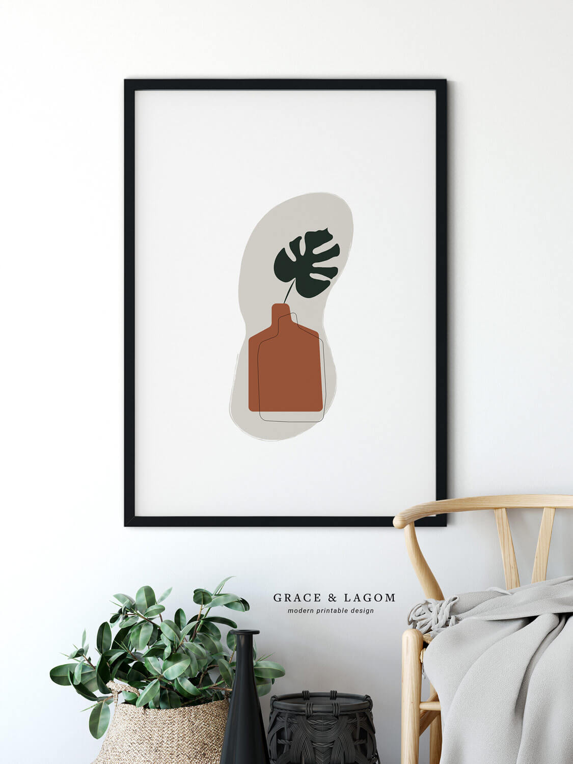 Vase with Monstera