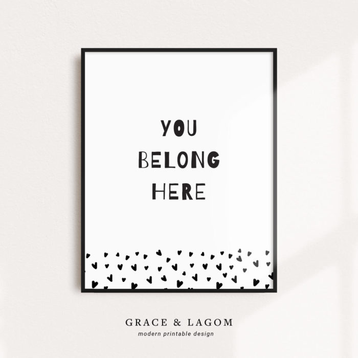 You Belong Here | Kids Room Art | Printable Wall Art