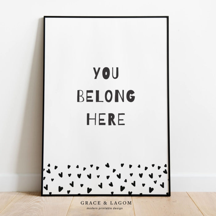 You Belong Here | Kids Room Art | Printable Wall Art