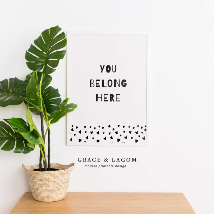 You Belong Here | Kids Room Art | Printable Wall Art