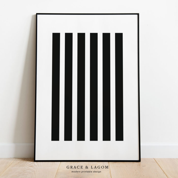 Bold Black Lines Art | Printable Wall Art
