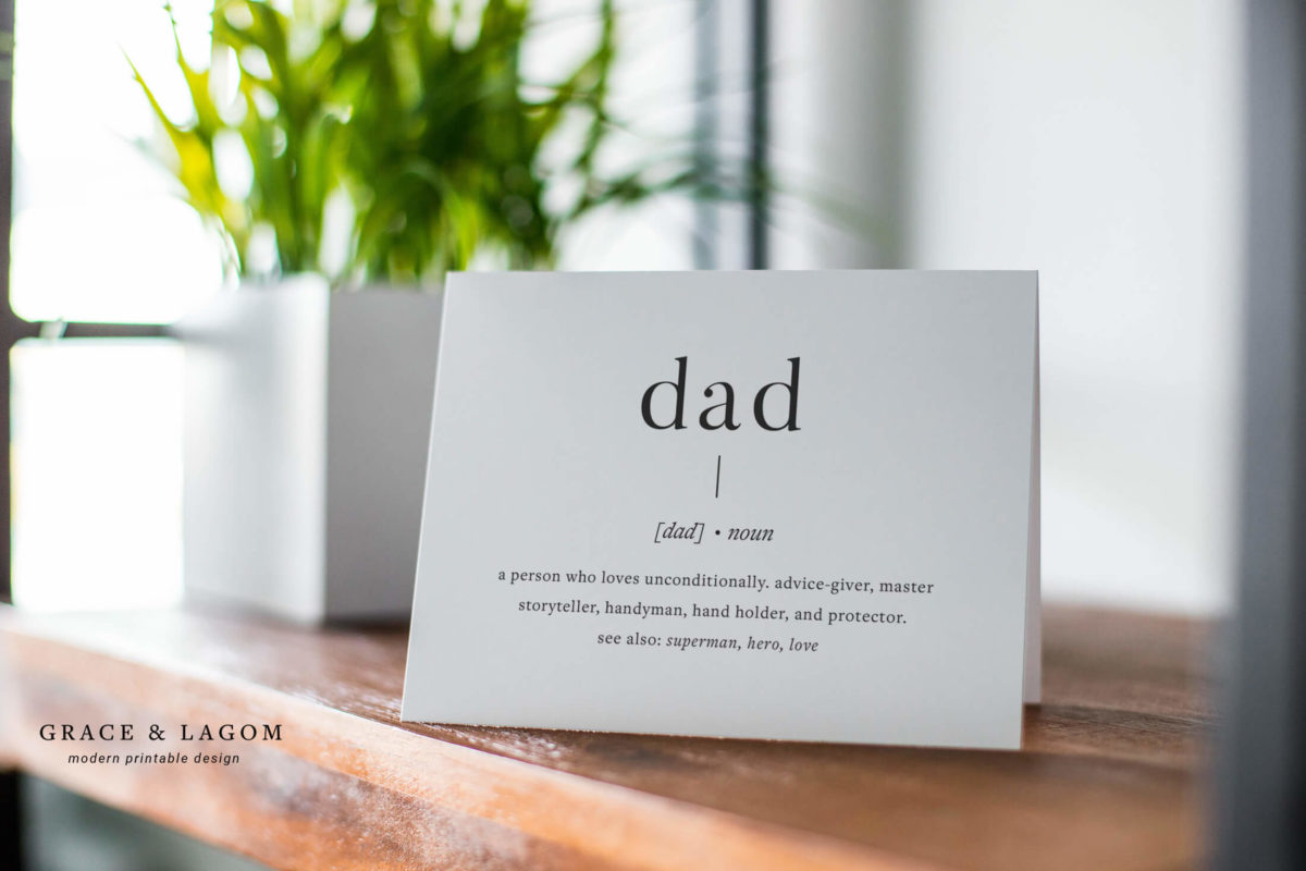 Dad Definition Card