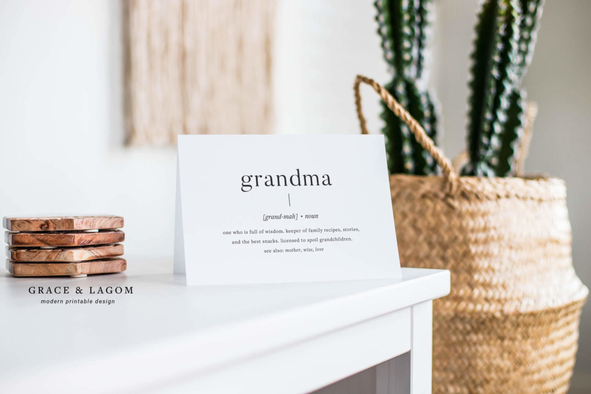 Grandma Definition Card