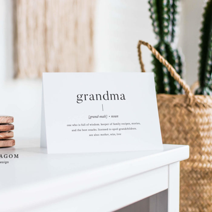 Grandma Definition | Printable Birthday Cards for Grandma