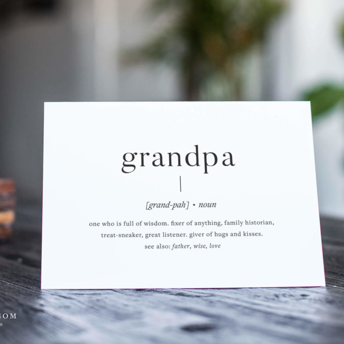 Printable Birthday Card for Grandpa