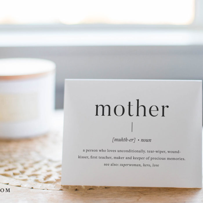Mother Definition | printable birthday card for mom
