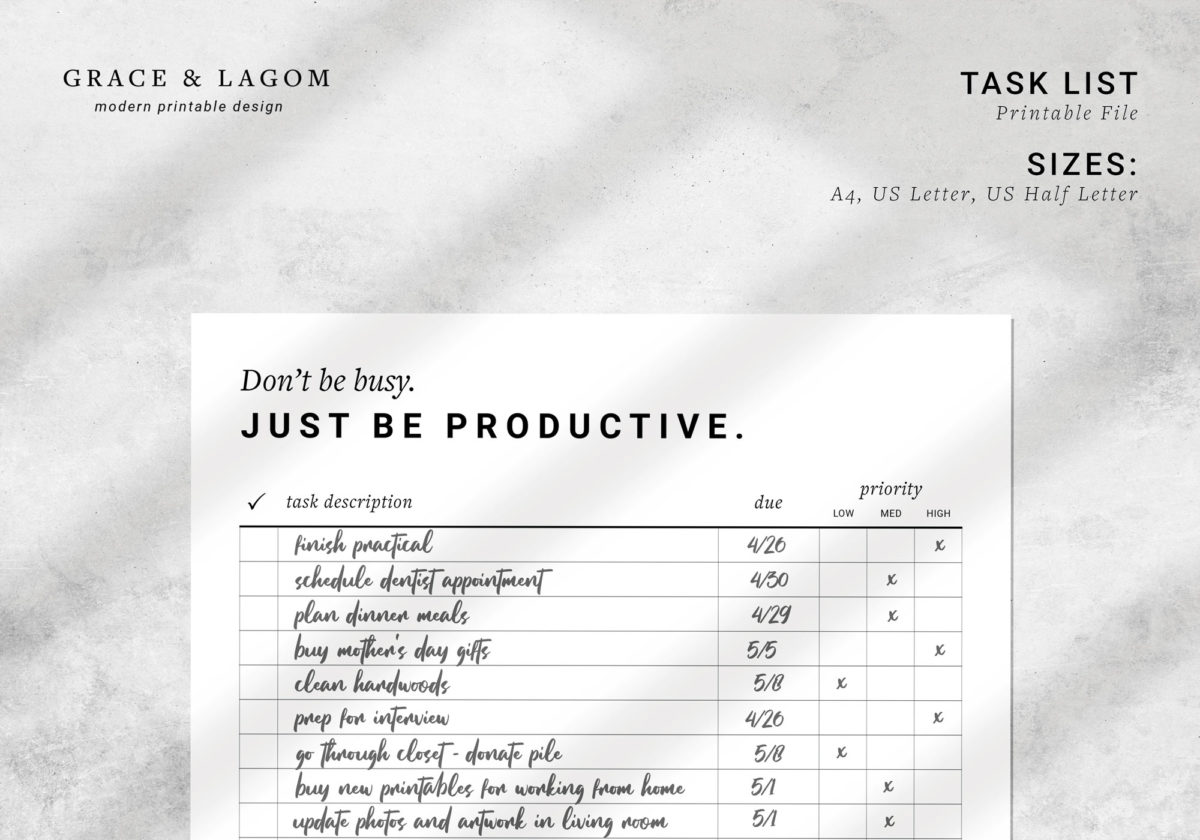 To Do List: Don't Be Busy. Just Be Productive.