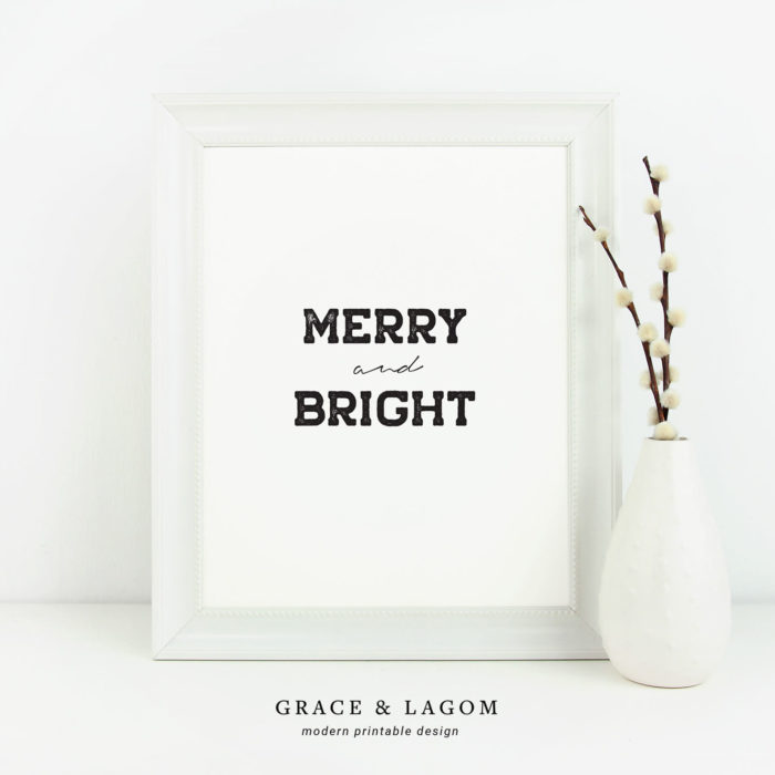Merry and Bright Printable Christmas Art