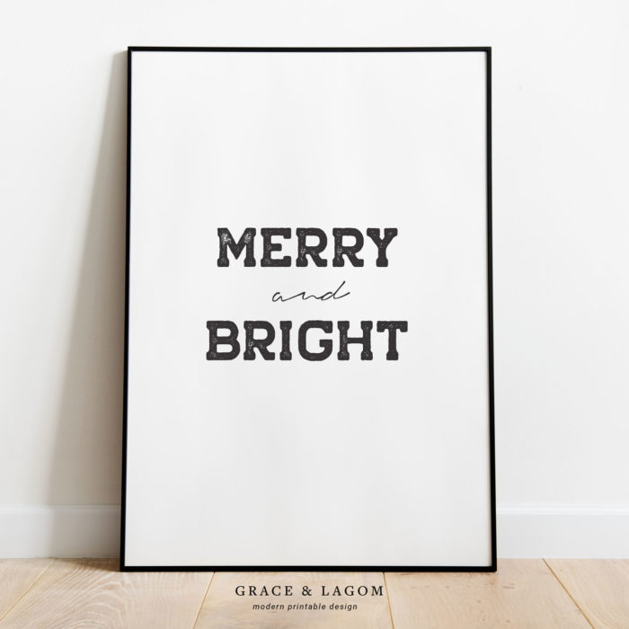 Merry and Bright Printable Christmas Art